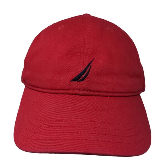 Nautica Slideback Hat Red One Size Embroidered Logo Outdoor 6 Panel - Picture 1 of 8